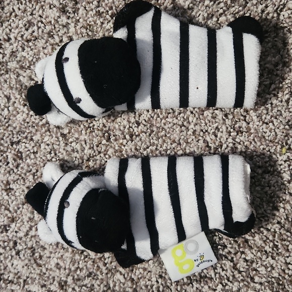 Striped Zebra Plush Carseat Strap Covers - Picture 2 of 2